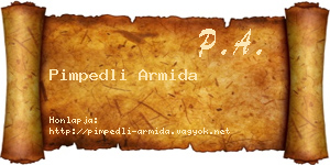Pimpedli Armida névjegykártya